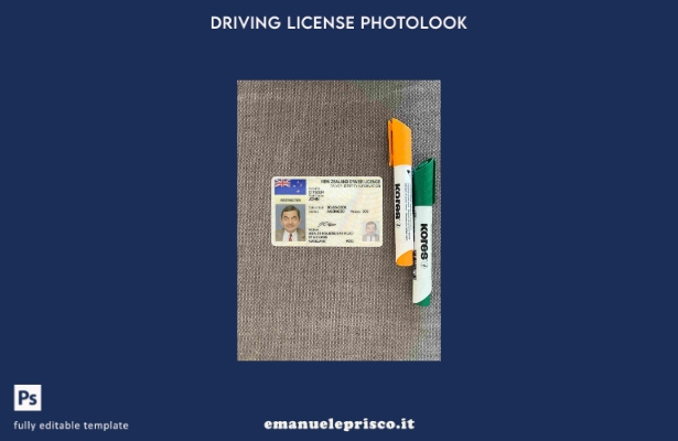 modello FRONTALE photolook DL della Nuova Zelanda in stile verificato